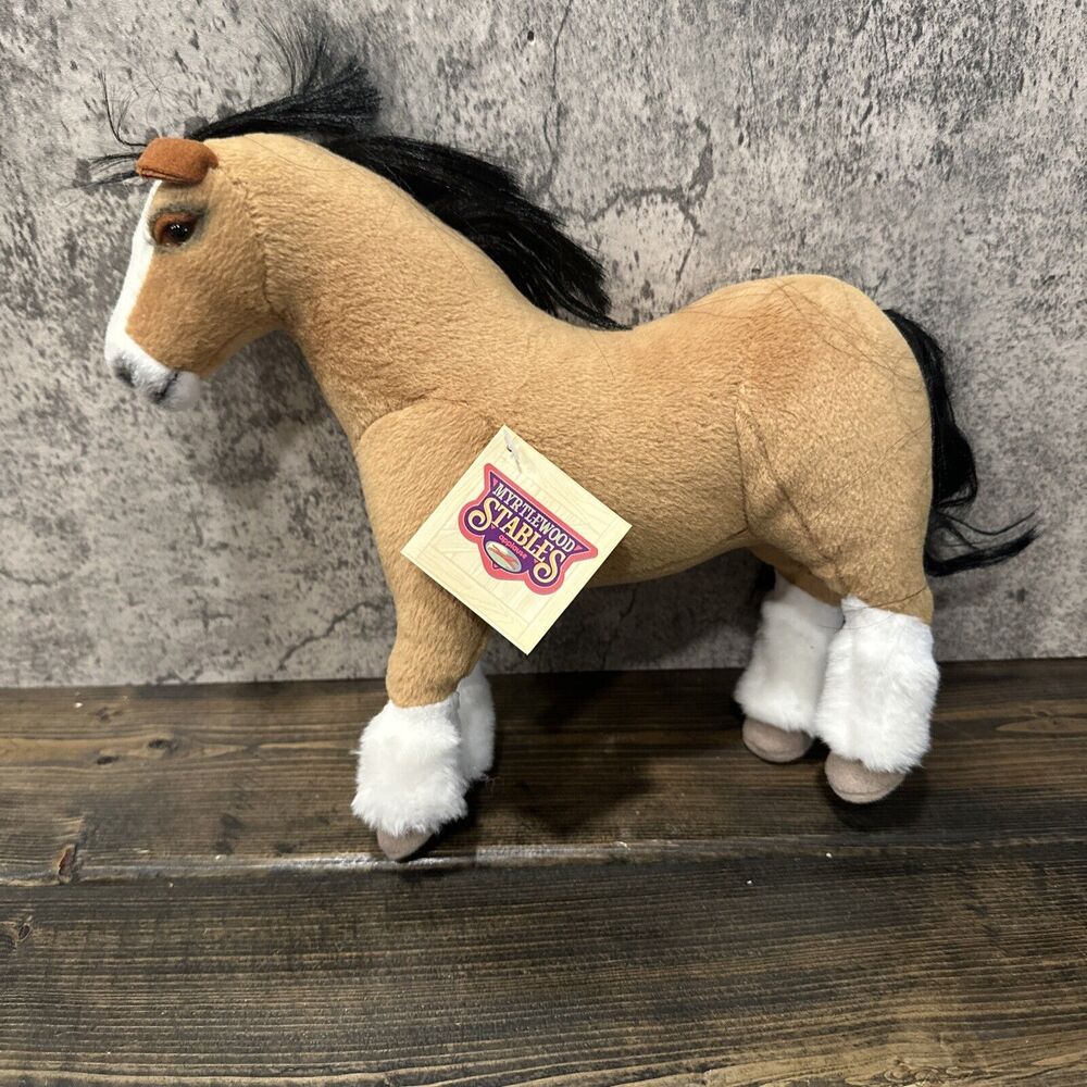 Myrtlewood Stable CLYDESDALE HORSE PLUSH 12" Heather Applause Stuffed Animal NWT